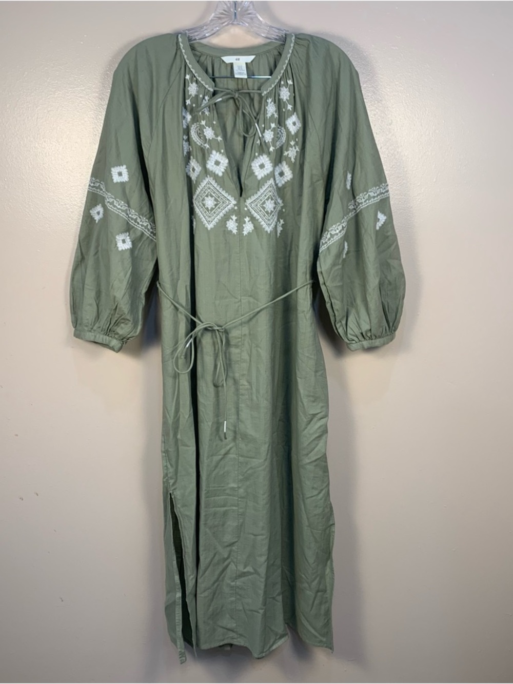 H&M Cotton Embroidered Midi Dress - Picture 9 of 11